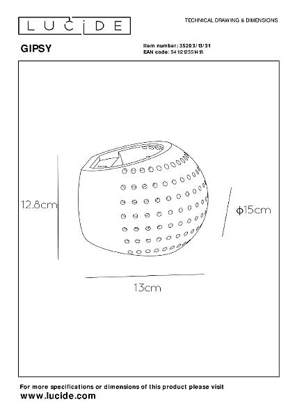 Настенное бра Gipsy 35203/13/31