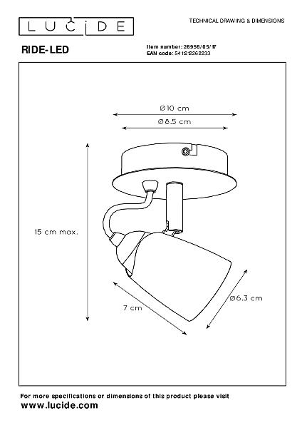 Светильник спот Ride-Led 26956/05/17