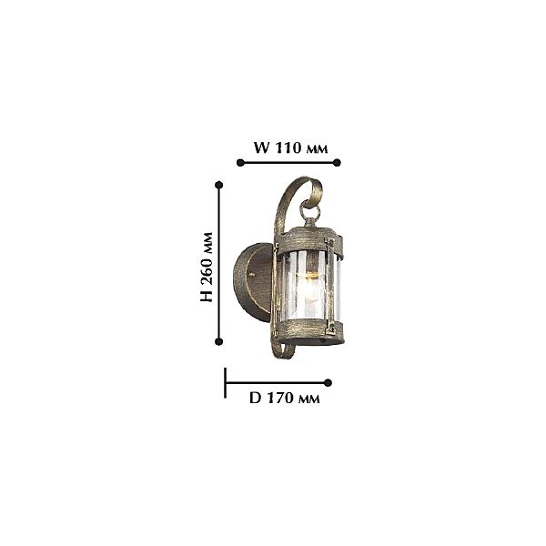 Уличный настенный светильник Favourite  Faro 1497-1W