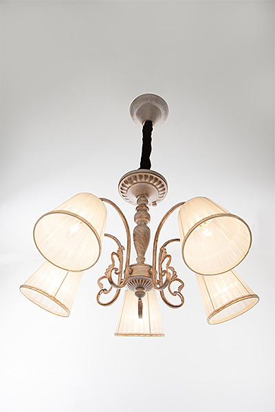 Подвесная люстра Роксана 60029/5 белый с золотом