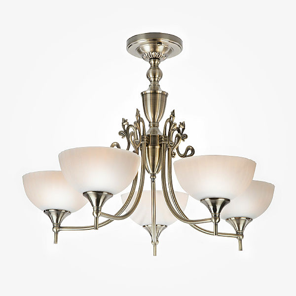 Потолочная люстра Лира 60053/5 античная бронза