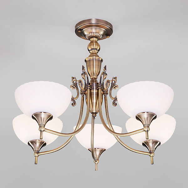 Потолочная люстра Лира 60053/5 античная бронза