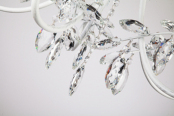 Подвесная люстра Александрия 60057/5 белый с серебром