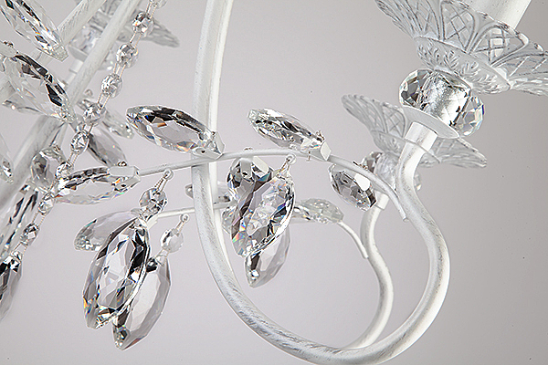 Подвесная люстра Александрия 60057/5 белый с серебром