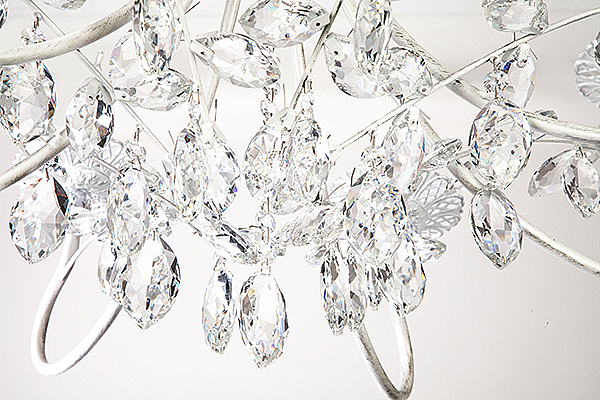 Подвесная люстра Александрия 60057/8 белый с серебром