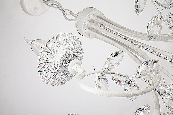 Подвесная люстра Александрия 60057/8 белый с серебром