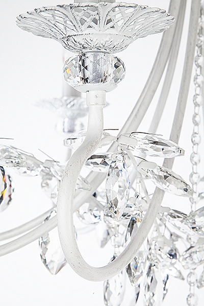 Подвесная люстра Александрия 60057/8 белый с серебром