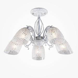 Потолочная люстра Nimfa 70039/5 белый с серебром