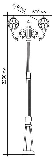Столб фонарный уличный Версаль 11385