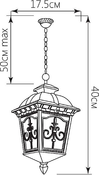Уличный подвесной светильник Feron 11522