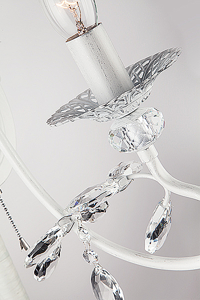 Настенное бра Александрия 60057/1 белый с серебром