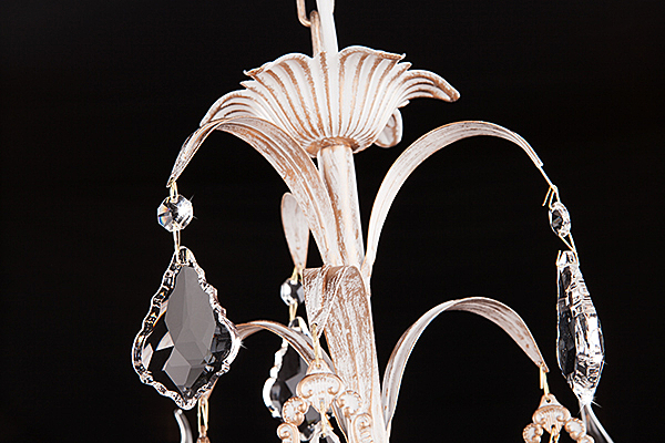 Подвесная люстра 10006 10006/6 белый с золотом/прозрачный хрусталь Strotskis