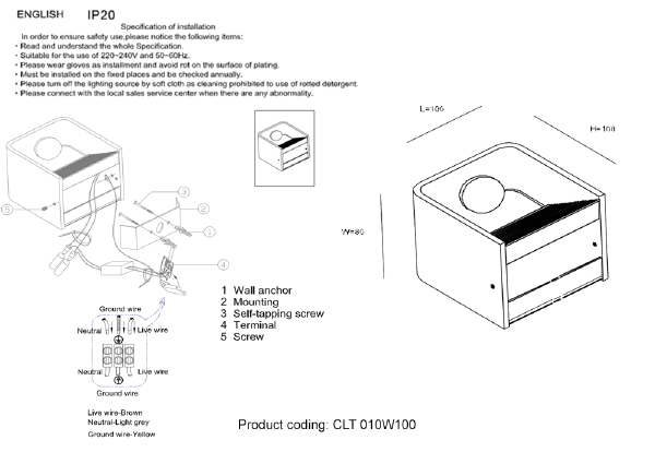 Настенное бра Clt 010 CLT 010W100 WH