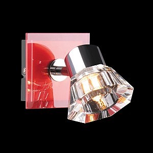 Светильник спот 25333 25333/1 хром/красный