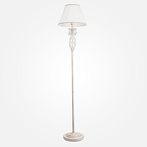 Торшер Amelia 10073/1 белый с золотом/прозрачный хрусталь Strotskis