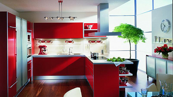 Люстра на штанге 25333 25333/6 хром/красный