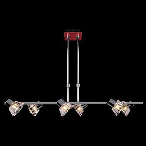 Люстра на штанге 25333 25333/6 хром/красный