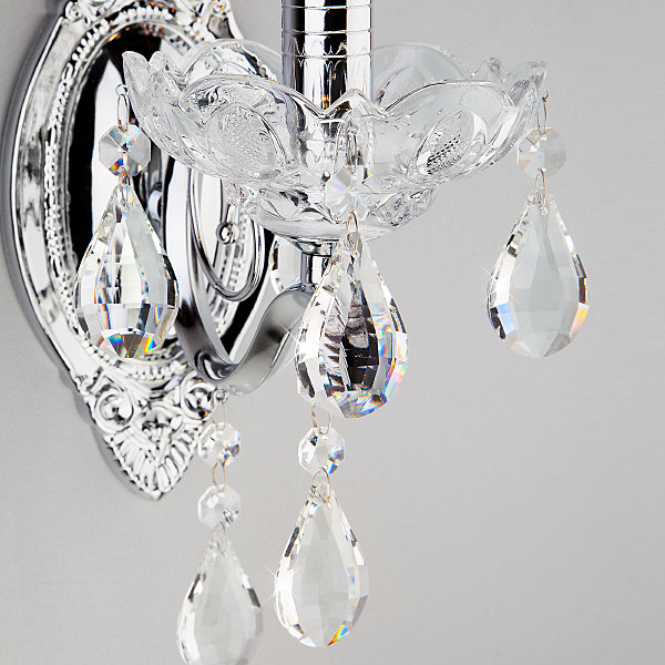 Настенное бра Brianna 3188/1 хром/прозрачный хрусталь Strotskis