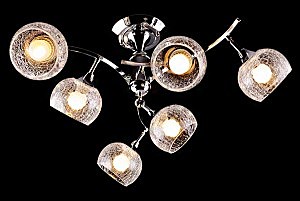 Потолочная люстра 3353,3457 3353/6Н хром/белый