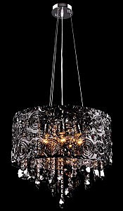 Подвесная люстра 3400 3400/5 хром/дымчатый хрусталь Strotskis
