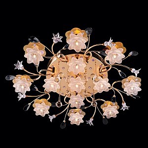 Потолочная люстра 4853 4853/13 золото/синий+красный+фиолетовый