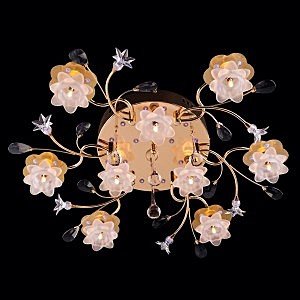 Потолочная люстра 4853 4853/9 золото/синий+красный+фиолетовый