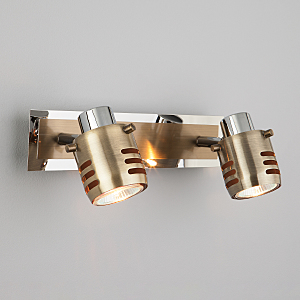 Светильник спот Leonardo 23463/2 хром/античная бронза