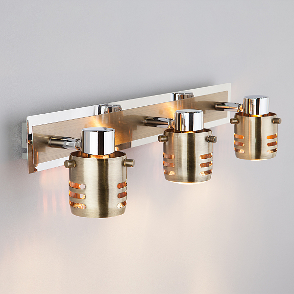 Светильник спот Leonardo 23463/3 хром/античная бронза