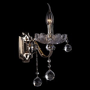 Настенное бра 3321 3321/1 золото/прозрачный хрусталь Strotskis