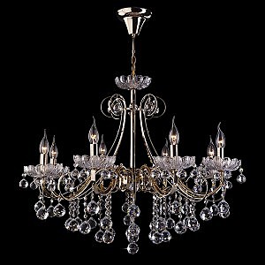 Подвесная люстра 3321 3321/8 золото/прозрачный хрусталь Strotskis