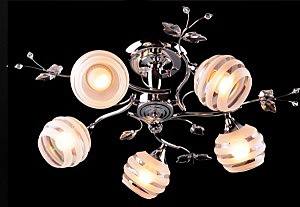 Потолочная люстра 10505 10505/5 хром/белый