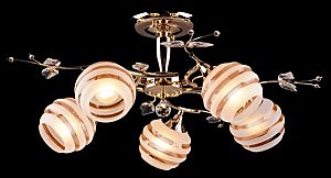 Потолочная люстра 10505 10505/5 золото/коричневый