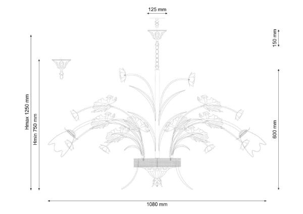 Подвесная люстра Fiori di rose Fiori di rose 1760.12