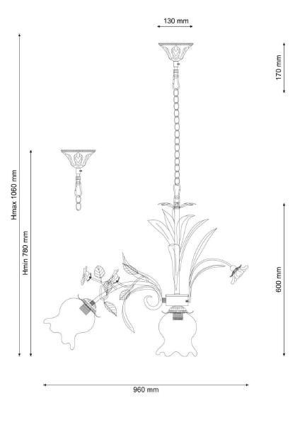 Подвесная люстра Fiori di rose Fiori di rose 184.8.1