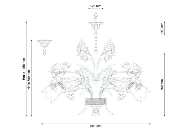 Подвесная люстра Fiori di rose Fiori di rose 1760.8
