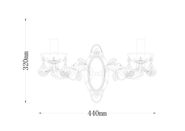 Настенное бра Fiori di rose Fiori di rose W1770.2