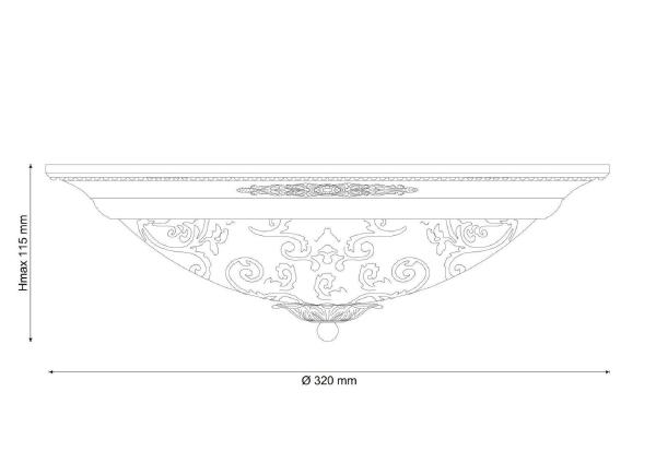 Светильник потолочный Lugo LUGO 142.2 R30 brown
