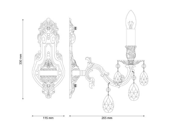 Настенное бра Firenze FIRENZE W141.1 cream white