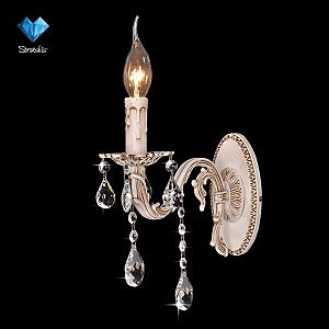 Настенное бра 3139 3139/1 бежевый/прозрачный хрусталь Strotskis