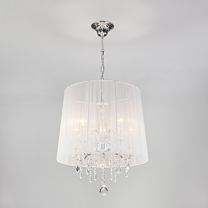 Подвесная люстра 2045 2045/5 хром/белый