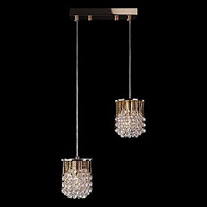 Светильник подвесной 3121 3121/2 золото/прозрачный хрусталь Strotskis