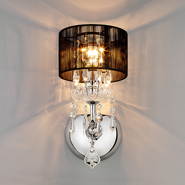 Настенное бра Allata 2045/1 хром/черный