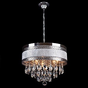 Подвесная люстра 3458 3458/6 хром/прозрачный хрусталь Strotskis