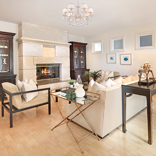 Подвесная люстра Amelia 3637/7 белый с золотом/прозрачный хрусталь Strotskis