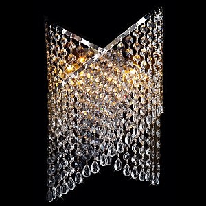 Настенное бра 3105 3105/3 хром/прозрачный хрусталь Strotskis