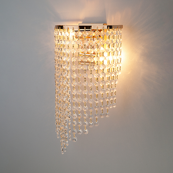 Настенное бра Cinila 3102/2 золото/прозрачный хрусталь Strotskis