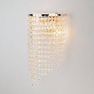 Настенное бра Cinila 3102/2 золото/прозрачный хрусталь Strotskis