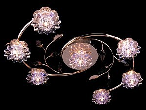 Потолочная люстра 5136 5136/7 золото/фиолетовый