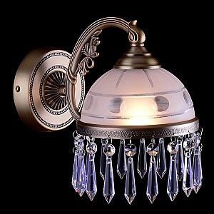 Настенное бра 89287 89287/1 античная бронза бра (с хрусталем)