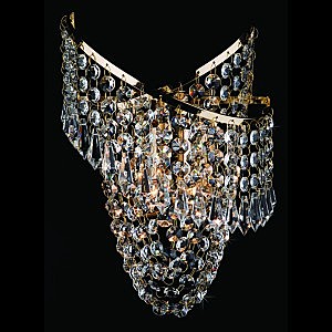 Настенное бра 3103 3103/2 золото/прозрачный хрусталь Strotskis